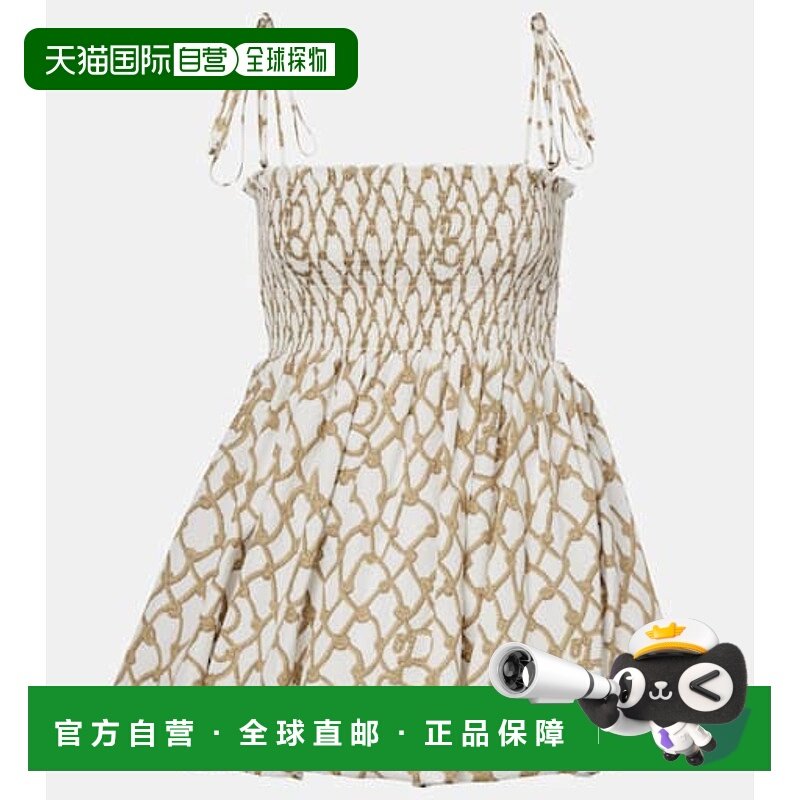 1h可退 潮奢 Burberry 巴宝莉 女士 打结抽褶棉质迷你连衣裙,女装/女士精品,连衣裙,淘宝优惠券,粉丝福利购,淘宝优惠卷