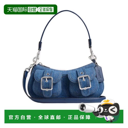 COACH 女士斜挎包 CAK44SVIN SS2024 蓝色 蔻驰顶部提手单肩包