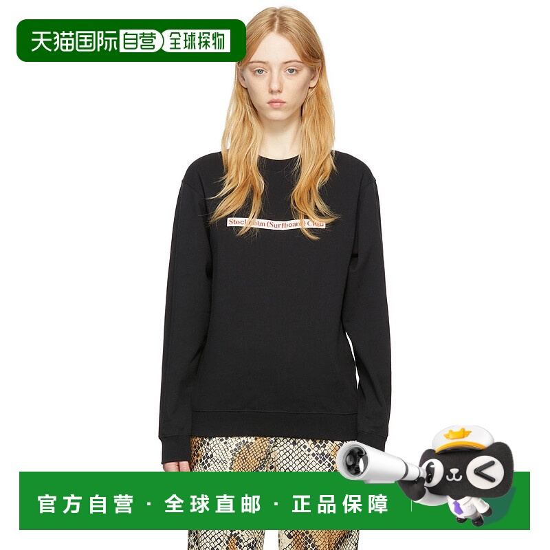 潮奢 Stockholm Surfboard Club 女士 黑色棉质套头衫 MER