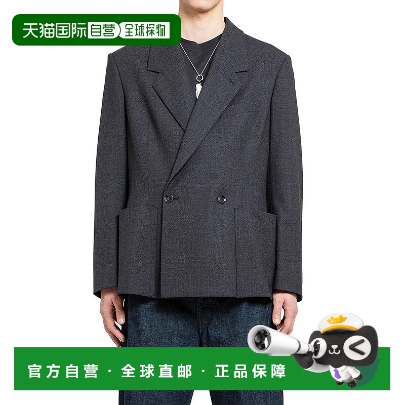 1h可退 LEMAIRE 男士夹克 JA1056LF414BK997 AW2024 黑色 单排扣