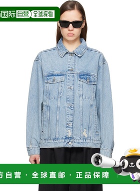 1h可退 潮奢 ANINE BING 女士 蓝色 Rory 牛仔夹克 A017052435