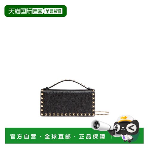 VALENTINO 女士钱包 WP0AK2VSH0NO SS2025 黑色 铆钉链条钱包