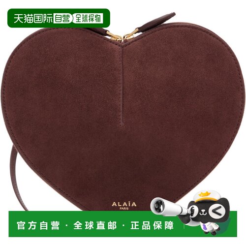 alaia 女士 棕色 Le Coeur Bi-Material 单肩包 AA1P003CA577743B