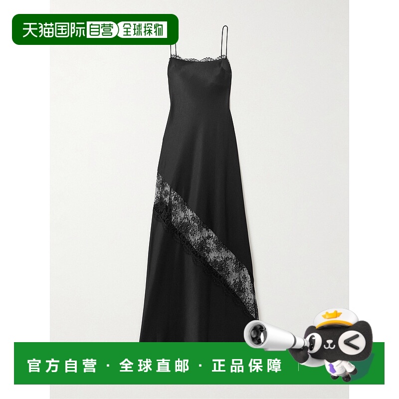 1h可退 潮奢 ALEX PERRY 女士 蕾丝边缎面礼服 D1563FW25BLACK