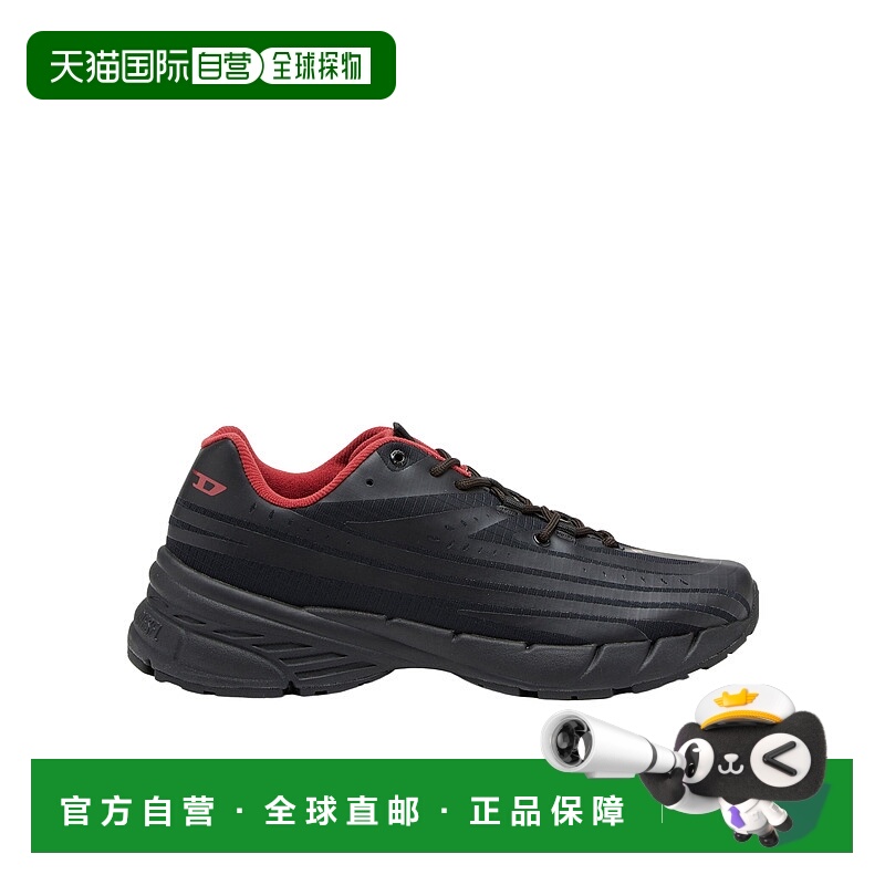 1h可退 DIESEL 男士运动鞋 Y03436P6907T8013 AW2024 黑色 D-Airs