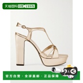 潮奢 120 Jimmy 周仰杰 1h可退 Kesia Choo 女士 光面皮防水台凉