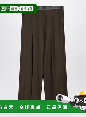 1h可退 潮奢 LOEWE 罗意威 女士 卡其色绿色羊毛裤子 S359Y04XHNW