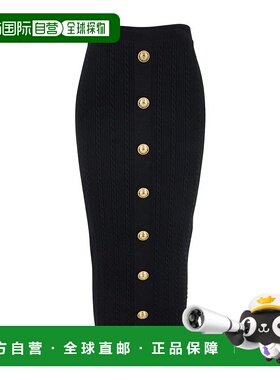 BALMAIN 女士半身裙 FF1LD066KI500PA AW2025 黑色 Black Skirt W