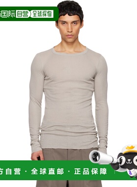 1h可退 潮奢 rick owens 瑞克 欧文斯 男士 灰色 Temple Rib 长袖