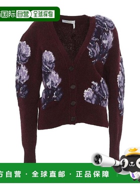 CHLOÉ 女士针织毛衣 C19AMC26610601 SS2023 黑色 花卉嵌花开衫