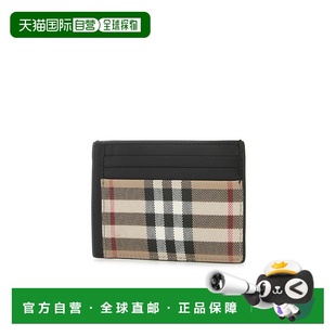 男士 黑色 钱包 SS2024 徽标格纹卡包 80656311 BURBERRY