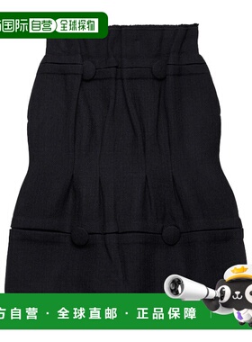 PRADA 女士半身裙 P136ZG18DESOOOF0008 AW2025黑色包臀裙 A字裙