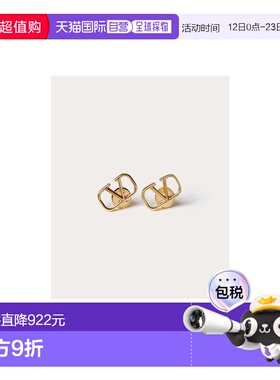 VALENTINO 女士耳饰 WW2J0G76METCS4 SS2024 黄色 徽标耳环