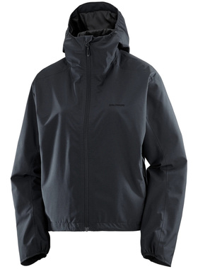 SALOMON 女士户外冲锋衣 LC2538800DEEP SS2026 黑色 OUTSCAPE 2L