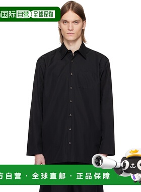 1h可退 潮奢 Rier 男士 黑色 Popeline Cotton 衬衫 SHT26PPCPOPE