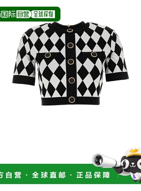 BALMAIN 女士针织衫 DF1AI116KG66EAB-21 AW2024 黑色