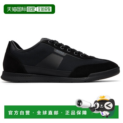 BOSS 波士 男士 黑色 Ridged Outsole Mixed-Material 运动鞋 505