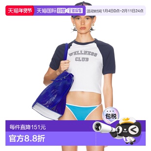 1h可退 潮奢 SPORTY & RICH 女士 Wellness Club 植绒童趣T恤 TO0