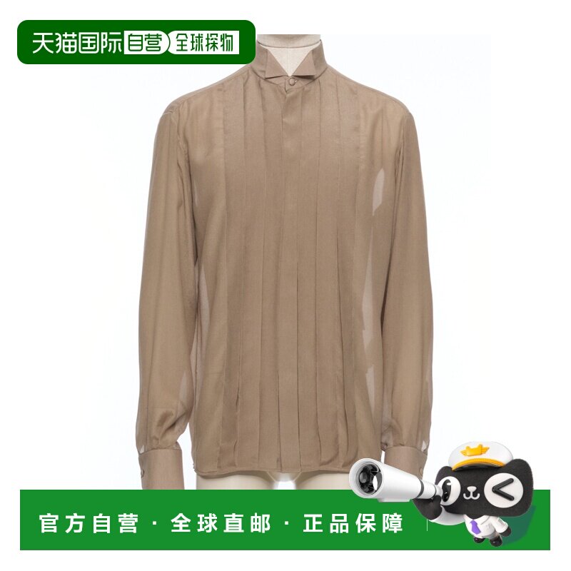 VALENTINO 男士衬衫 VABU80BPD3Z3 SS2026 男装长袖衬衫 棕色图片