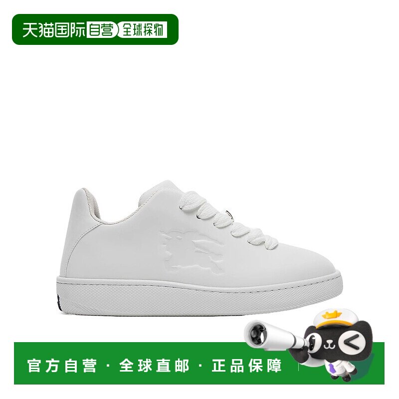 1h可退 BURBERRY 男士运动鞋 80955481 AW2024 白色 圆头系带休闲