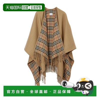 BURBERRY 女士围巾 80716731 CO 棕色博柏利披肩