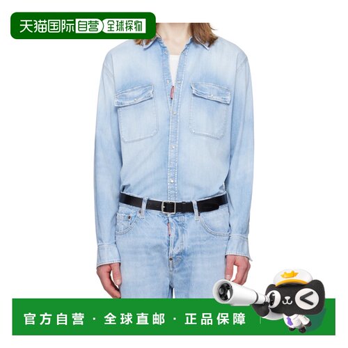 DSQUARED2 男士衬衫 S74DM0987S30341NAVYBLUE SS2026