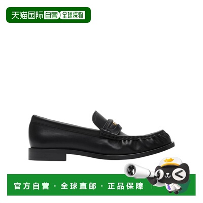 BURBERRY 女士芭蕾乐福鞋 81118681 AW2025 黑色单鞋一脚蹬