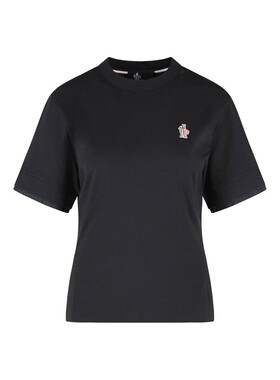 MONCLER 女士T恤 0988C0000989AW1999 SS2026 黑色短袖