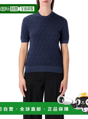FENDI 女士针织衫 FZXE50AYM1F1UKI SS2026 蓝色 PULLOVER FF DEN