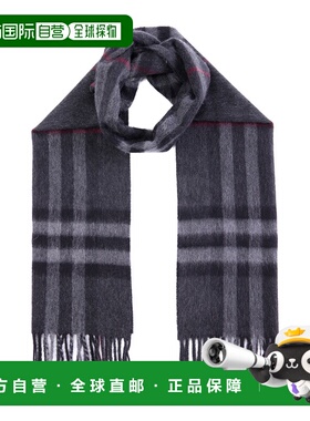 BURBERRY 女士围巾 3913731 黑色 Check Scarf博柏利
