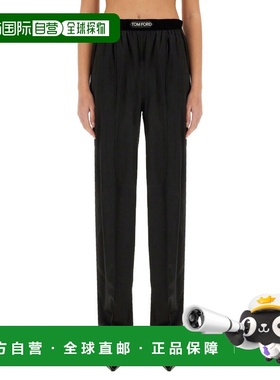 TOM FORD 女士休闲裤 PAW397FAX881LB999 SS2025 黑色