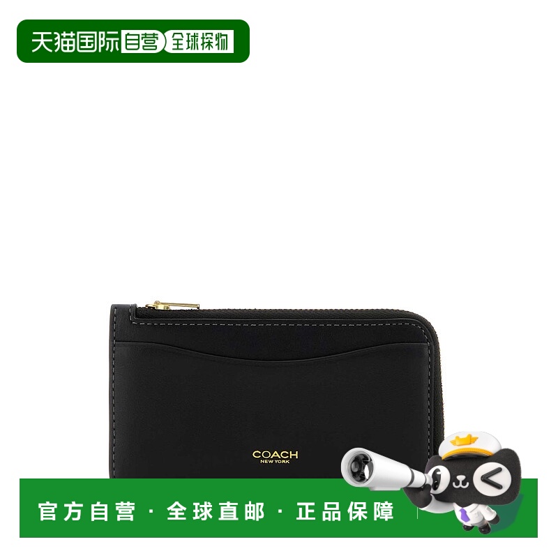 1h可退 COACH 女士钱包 CZ112B4BLACK AW2025 黑色 Black leather