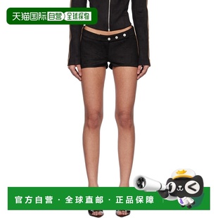 女士 Tom 人造绒面革短裤 Moto 黑色 福特 汤姆 Ford 潮奢 1h可退
