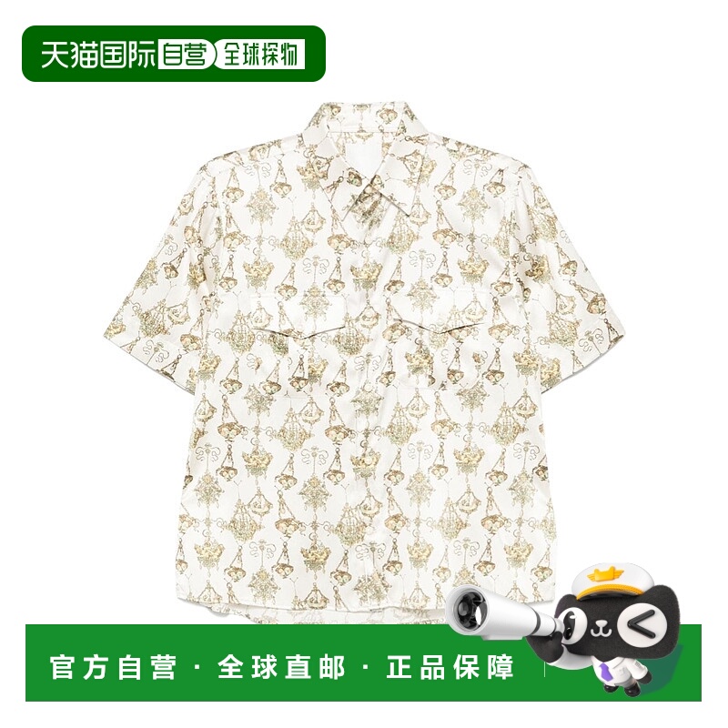 1h可退 GIVENCHY 男士衬衫 BM611V15S4182 AW2024 白色 短袖衬衫