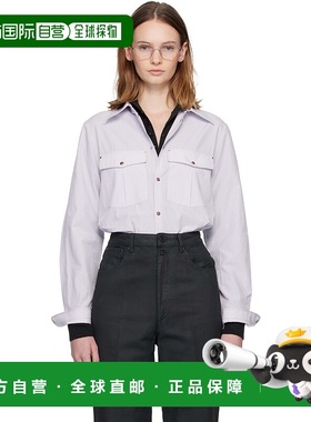 1h可退 潮奢 Lemaire 女士 紫色 Chest-Pocket Fitted 衬衫 SH118