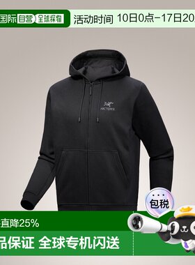 始祖鸟Emblem Fleece男款拉链徽标连帽修身卫衣