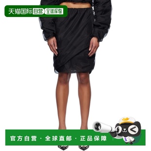 黑色 WE11DONE SS2025 WDSK025280WBK 松紧腰身半身裙 女士半身裙