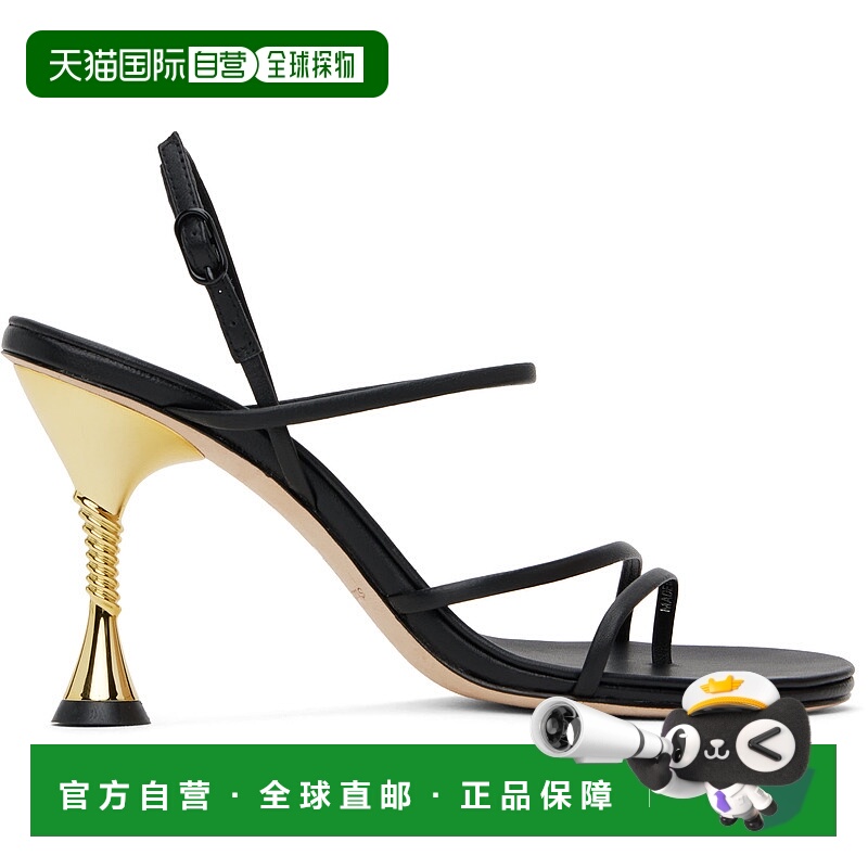 1h可退 潮奢 Studio Amelia 女士 黑色 Helix 90 凉鞋 F849CFS