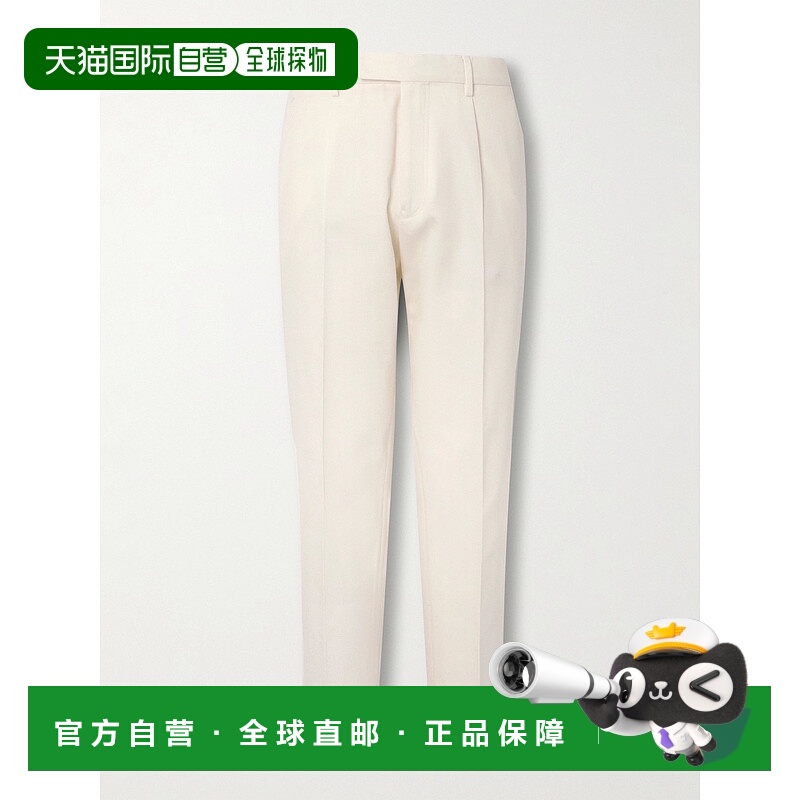 1h可退 潮奢 zegna 杰尼亚 男士 褶飾細節修身長褲 UGI04A2TP45