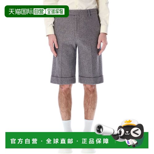 GUCCI 男士短裤 729864ZAK731401 AW2023 灰色 MELANGE CLOTH SHO