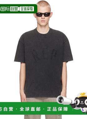 1h可退 潮奢 Represent 男士 黑色 Rep Applique T 恤 MLM4252