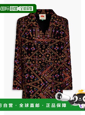 1h可退 潮奢 FARM RIO 女士 刺绣棉质灯芯绒西装外套 312167EMBRO