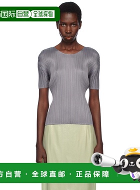 1h可退 潮奢 Pleats Please Issey Miyake 女士 灰色 Basics T 恤