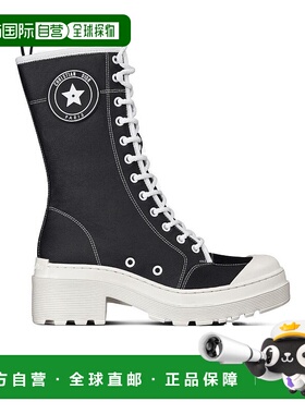 DIOR 女士高跟鞋 KCI768TFCS17X AW2022 白色 D-RISE 短筒靴皮鞋