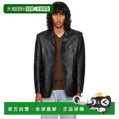 1h可退 潮奢 The Row 男士 黑色 Genki 皮革夹克 793L274皮衣