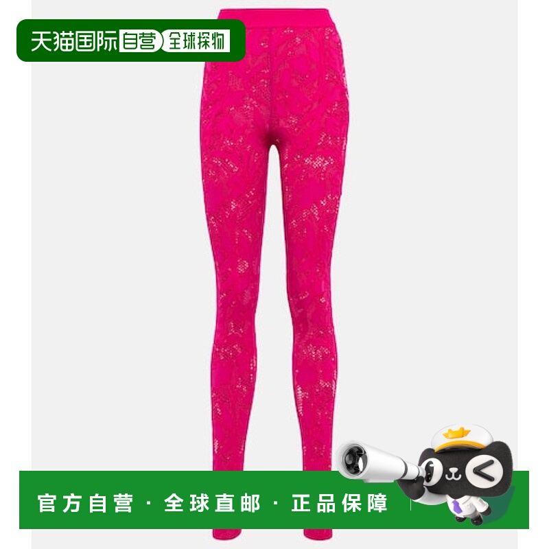 1h可退 潮奢 Alaia 女士 蕾丝打底裤 pink粉色 舒适时尚