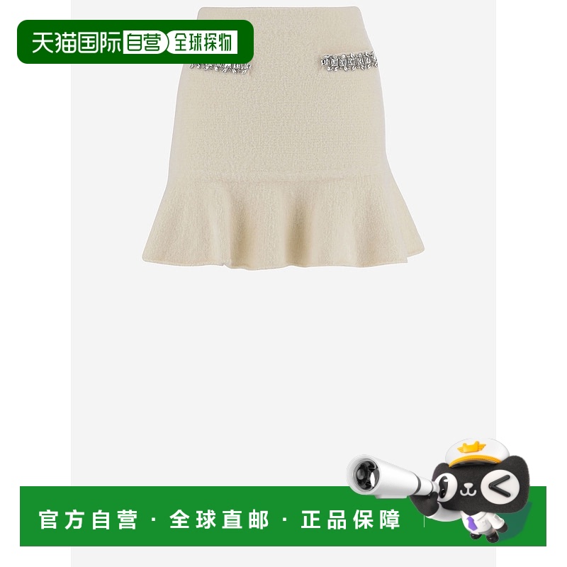 1h可退 SELF-PORTRAIT 女士半身裙 RS25130SKCCREAM SS2025