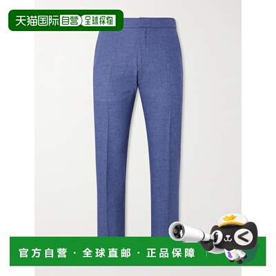 潮奢 zegna 杰尼亚 男士 锥形亚麻裤子 UHI36A3TZ50