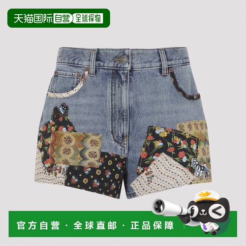 VALENTINO 女士短裤 8B3DD2AW9YB558 SS2026 蓝色 SHORT DENIM RI
