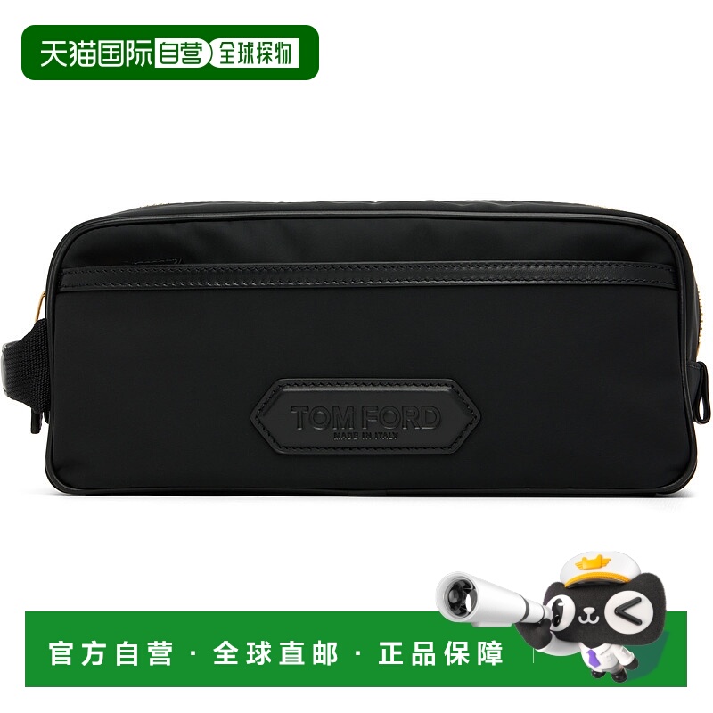 1h可退 潮奢 Tom Ford 汤姆 福特 男士 黑色 Canvas Double Zip